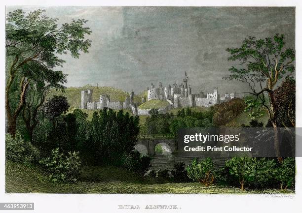 Alnwick Castle, Northumberland, 18th-19th century. Alnwick Castle was built in the late 11th century to defend the northern English border area...