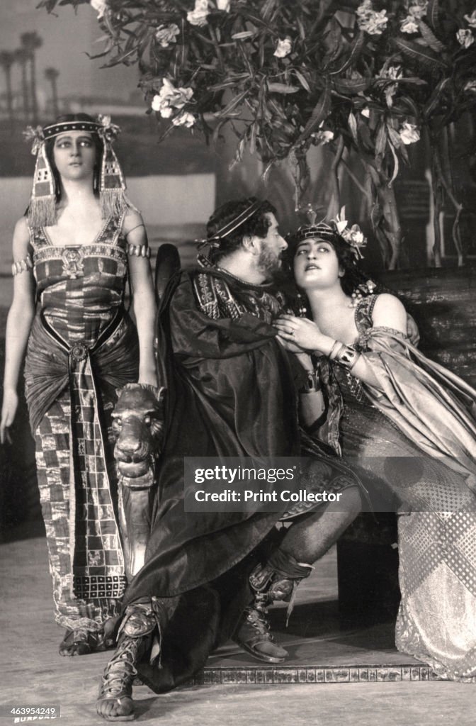 Herbert Beerbohm Tree, Constance Collier and Alice Crawford, English actors, 1907.Artist: FW Burford
