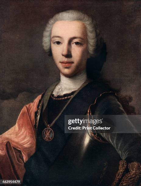 'Prince Charles Edward Stuart', 18th century . Also known as Bonnie Prince Charlie and the 'Young Pretender', Charles Edward Stuart was the last...