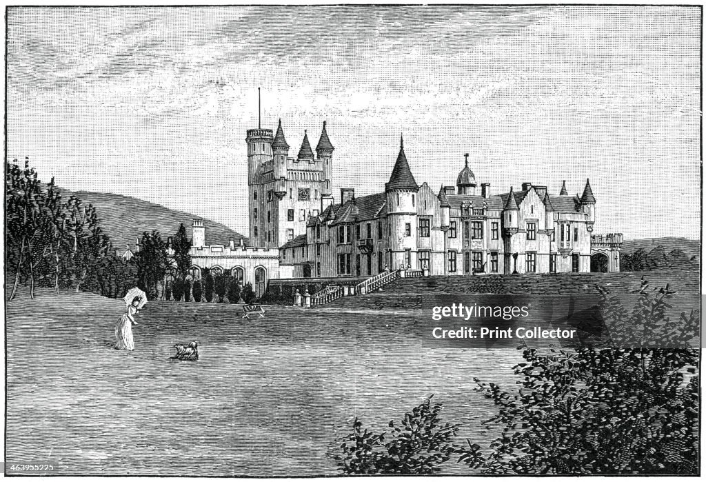 Balmoral Castle from the north-west, Aberdeenshire, Scotland, 1900.Artist: GW Wilson and Company