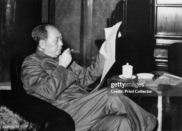 Mao Zedong, Chinese Communist revolutionary and leader, c1960s. The son of a peasant farmer, Mao Zedong led the Red Army which undertook the epic...