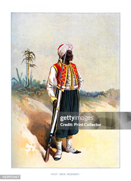 'West India Regiment', c1890. A coloured lithographic plate from Her Majesty's Army, Indian and Colonial Forces by Walter Richards, JS Virtue &...