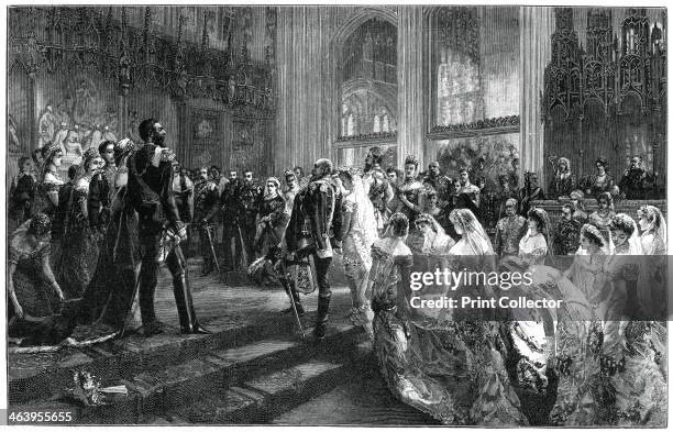 Marriage of the Duke and Duchess of Connaught, 13 March 1879, . Prince Arthur, Duke of Connaught and Strathearn, a son of Queen Victoria, married...