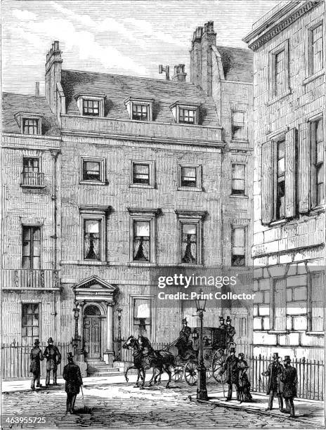 Lord Beaconsfield's house Curzon Street, Mayfair, London, 1900. The home of Benjamin Disraeli who served twice as British prime minister....