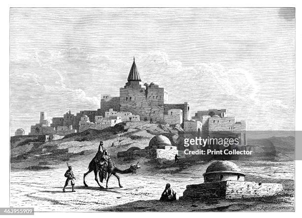 The Tomb of Jonah, near the mosque, on the artificial mound of Nabbi Yunis, Nineveh, Assyria, c1890. An engraving from Robert Brown's The Countries...