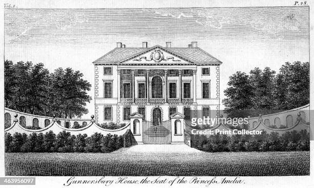 'Gunnersbury House, the Seat of Princess Amelia'. Gunnersbury House is a Palladian mansion designed in the mid 17th century by John Webb, son-in-law...