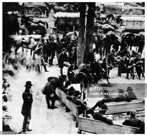 General Ulysses S Grant, American soldier and politician, c1860s . Grant leaning over the shoulder of General George Meade. Ulysses Simpson Grant...