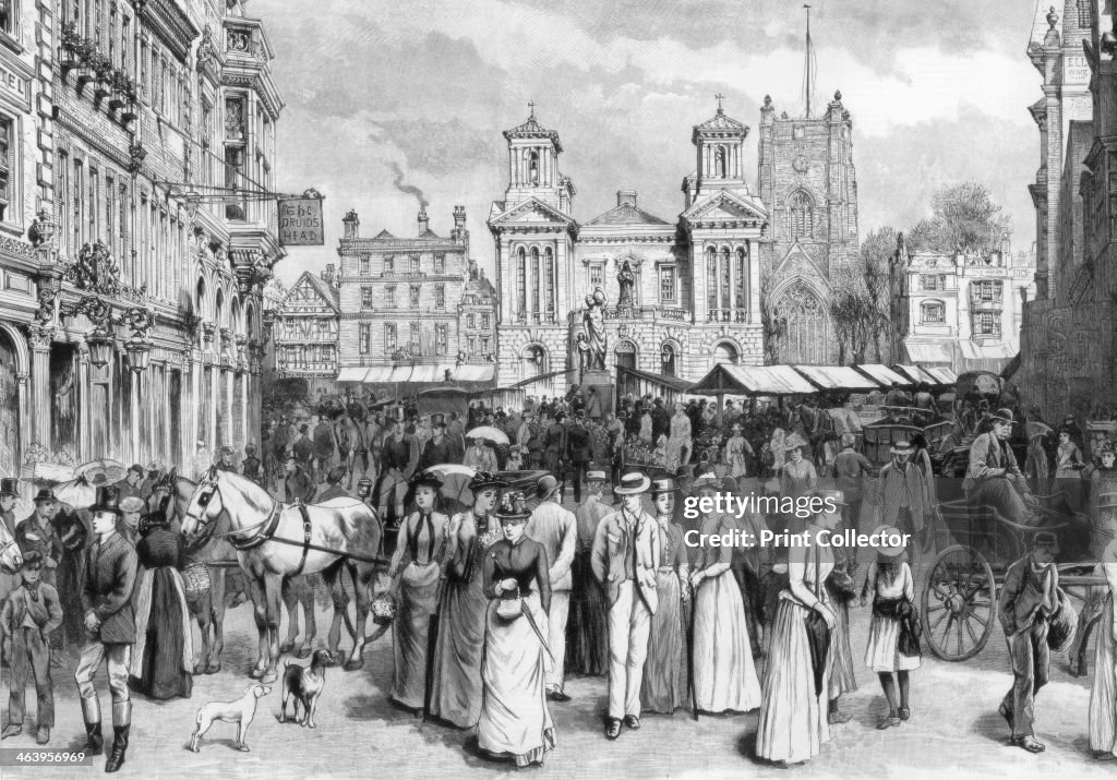 The market place, Kingston upon Thames, Surrey, 1890.