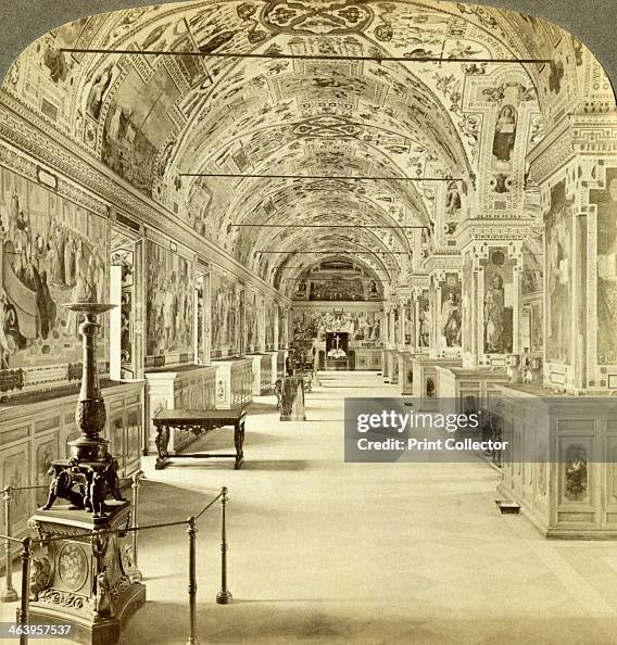 Interior Rome Library Interior of the Vatican Library, Rome, Italy. The Vatican Library is ...