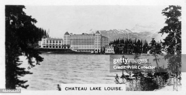 Chateau Lake Louise, Alberta, Canada, c1920s. Cigarette card produced by the Westminster Tobacco Co Ltd, Canada 1st series.