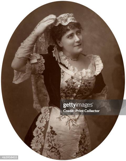 Ada Cavendish, British actress, 1882. A photograph from The Theatre, A Monthly Review, Volume V, January to June edited by Clement Scott, Charles...