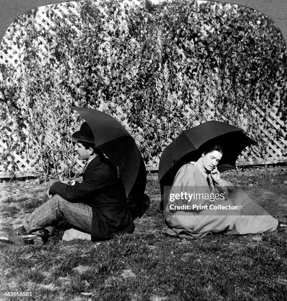 'After Marriage'. Stereoscopic card detail.