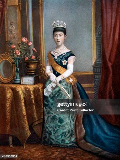 Empress Shoken, empress consort of Japan, late 19th-early 20th century. Shoken was married to Emperor Meiji.