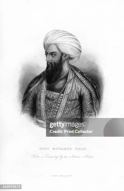 Dost Mahommed Khan, ruler of Afghanistan, 19th century. Dost Mohammad Khan founded the Barakzai ruling dynasty in Afghanistan.