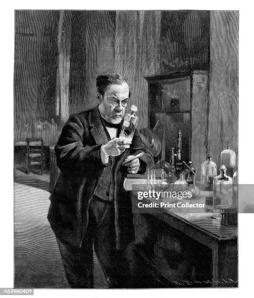 Louis Pasteur, 19th century French microbiologist and chemist, . Pasteur developed the pasteurisation process which kills pathogens in milk, wine and...
