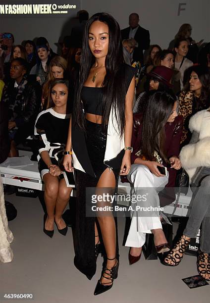 Leigh-Anne Pinnock attends the Jean-Pierre Braganza show during London Fashion Week Fall/Winter 2015/16 at on February 20, 2015 in London, England.