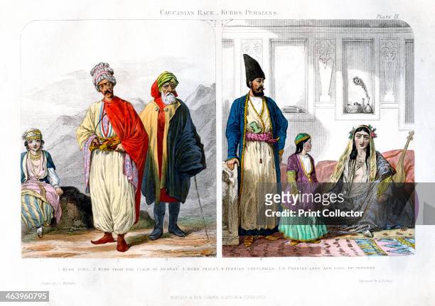'Caucasian Race, Kurds and Persians', 1873. The Kurds are an ethnolinguistic group inhabiting parts of Iran, Iraq, Syria, and Turkey . The Persians...