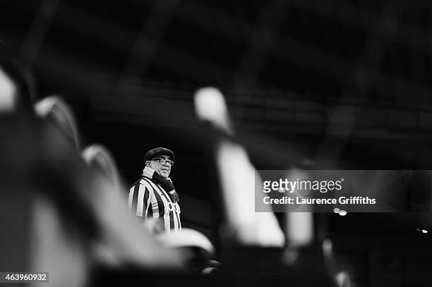 Bradford City fan looks on prior to the FA Cup Fifth Round match between Bradford City and Sunderland at Coral Windows Stadium, Valley Parade on...