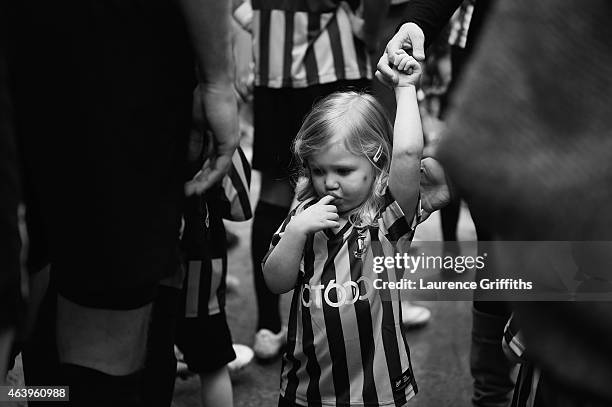 Young Bradford City fan looks on prior to the FA Cup Fifth Round match between Bradford City and Sunderland at Coral Windows Stadium, Valley Parade...