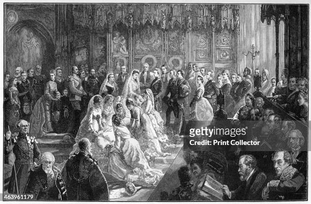 The marriage of Princess Louise, 21 March 1871, . The marriage of Queen Victoria's daughter Louise to the Duke of Argyll in St George's Chapel at...