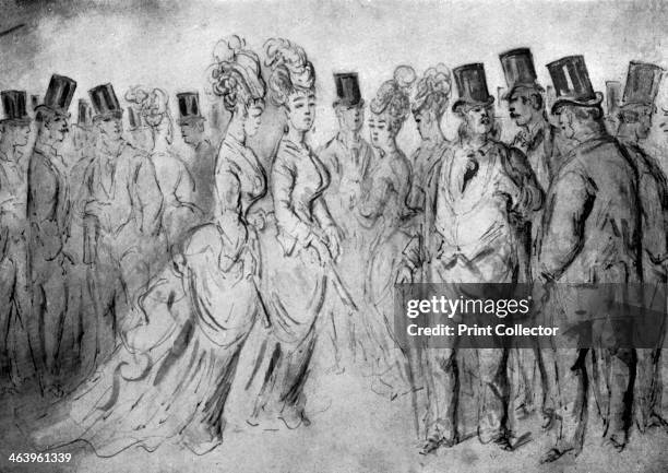 'The Promenade', 19th century, . Illustration from The Painter of Victorian Life, a study of Constantin Guys with an introduction and a translation...