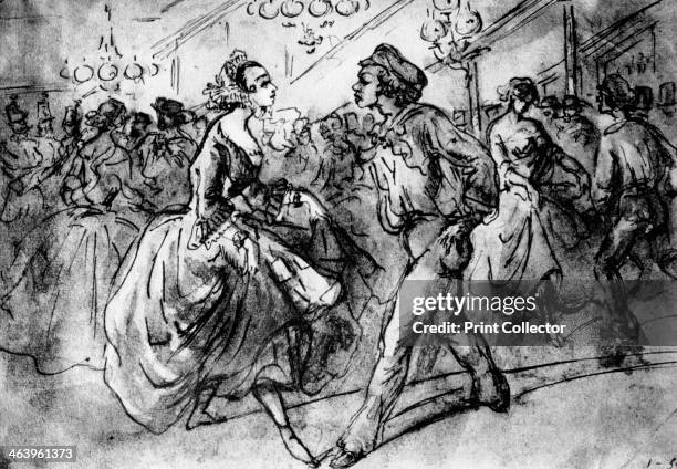 'At the Dance', 19th century, . Illustration from The Painter of Victorian Life, a study of Constantin Guys with an introduction and a translation of...