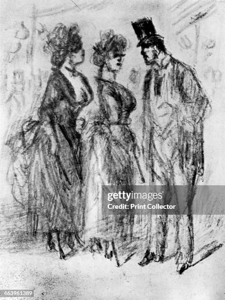 'Au Promenoir', 19th century, . 'In the Covered Walk'. Illustration from The Painter of Victorian Life, a study of Constantin Guys with an...