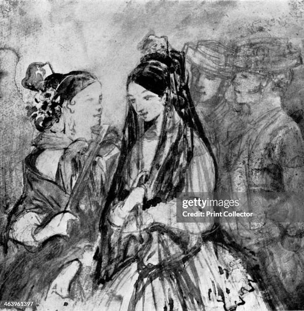 'Spanish Ladies', 19th century, . Illustration from The Painter of Victorian Life, a study of Constantin Guys with an introduction and a translation...