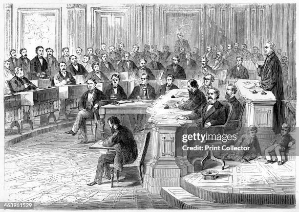 The impeachment of Andrew Johnson, 5 March 1868, . Johnson , seventeenth President of the United States, succeeded to the presidency upon the...