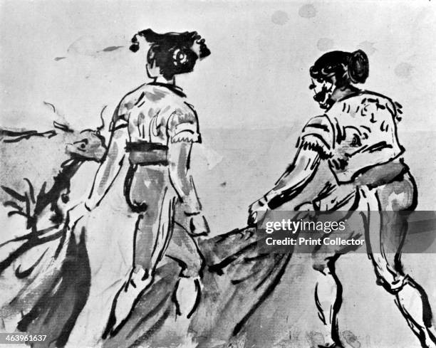 'The Bull Fight', 19th century, . Illustration from The Painter of Victorian Life, a study of Constantin Guys with an introduction and a translation...