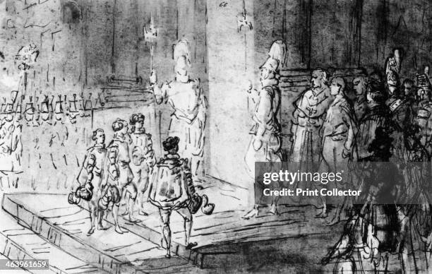 'Swiss Guards and French Soldiers at the Vatican', . Illustration from The Painter of Victorian Life, a study of Constantin Guys with an introduction...