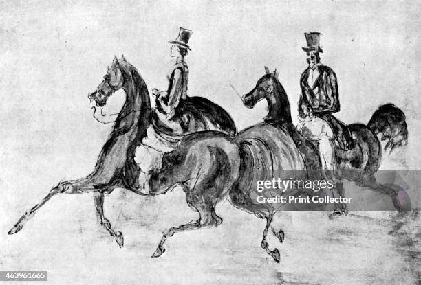 'Les Cavaliers', . Illustration from The Painter of Victorian Life, a study of Constantin Guys with an introduction and a translation of Baudelaire's...
