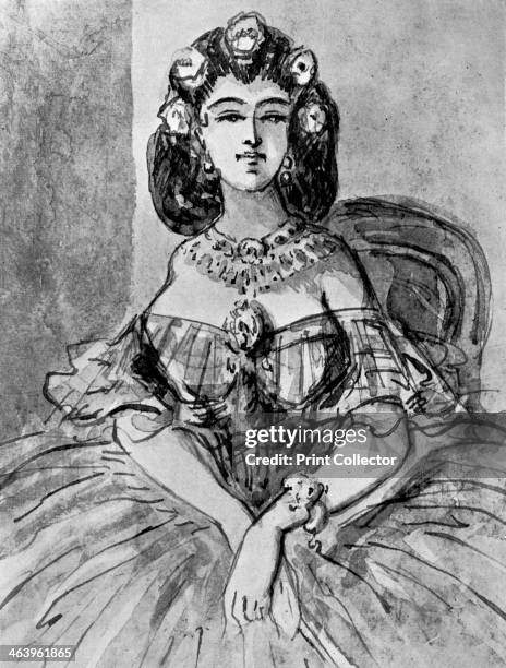 'Portrait of a Lady', 19th century, . Illustration from The Painter of Victorian Life, a study of Constantin Guys with an introduction and a...