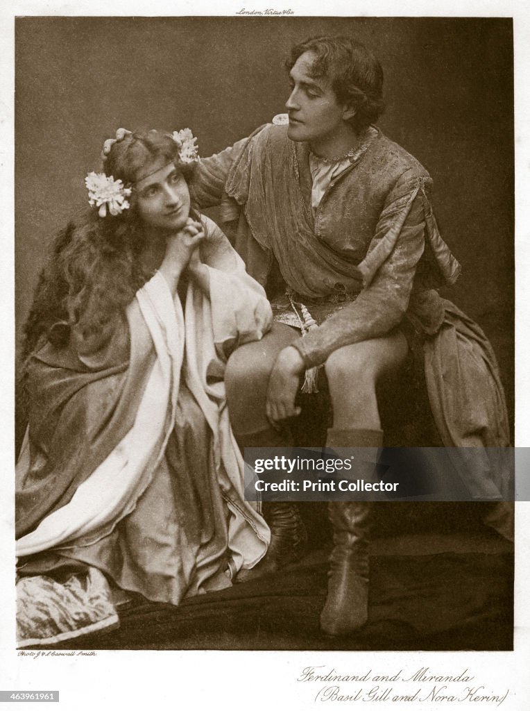 'Ferdinand and Miranda', c1900.Artist: J Caswall Smith