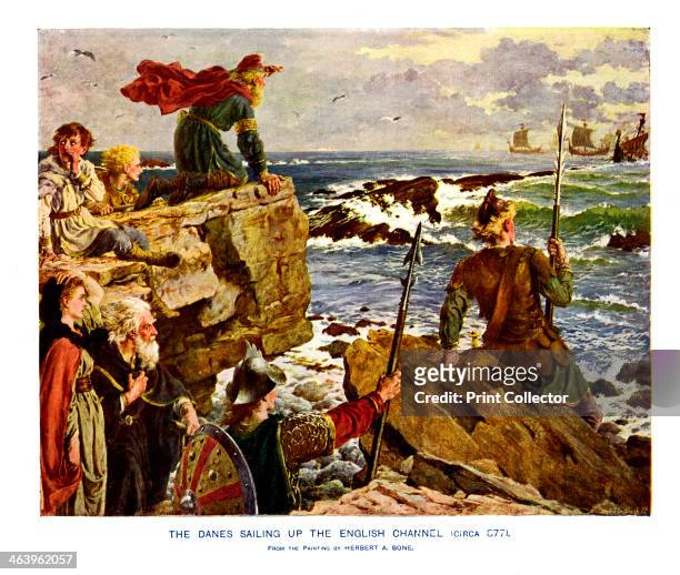 The Danes Sailing up the English Channel, c877 AD, .