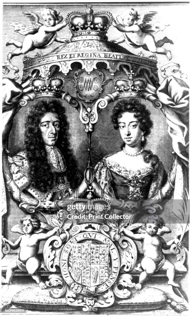 William III and Mary II. Artist: R White