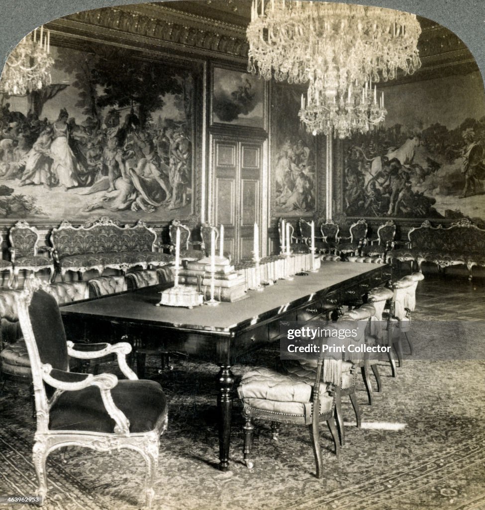 Council chamber of King Oscar II, Royal Palace, Stockholm, Sweden.Artist: Underwood & Underwood