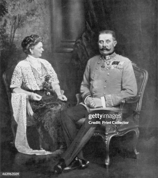 Archduke Franz Ferdinand of Austria and Sophie, Duchess of Hohenberg, 1914. The Archduke Franz Ferdinand , heir to the Austrian throne, and the...