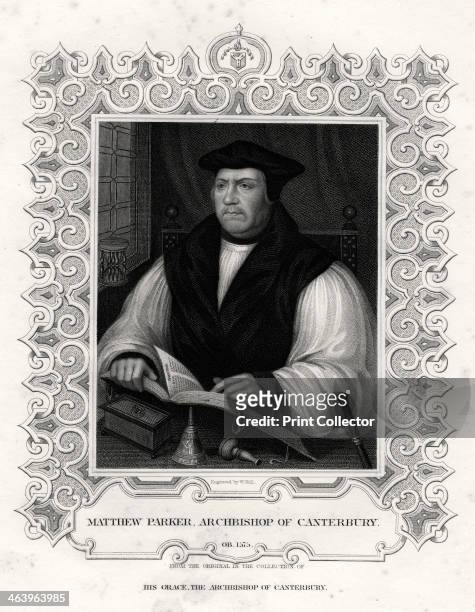 'Matthew Parker, Archbishop of Canterbury', 19th century. Matthew Parker was Archbishop of Canterbury from 1559.