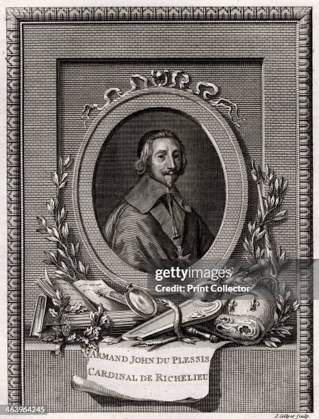 'Armand Jean Du Plessis, Cardinal et Duc de Richelieu', 1775. Richelieu was made a Cardinal in 1622. Minister of state to Louis XIII, he was de facto...