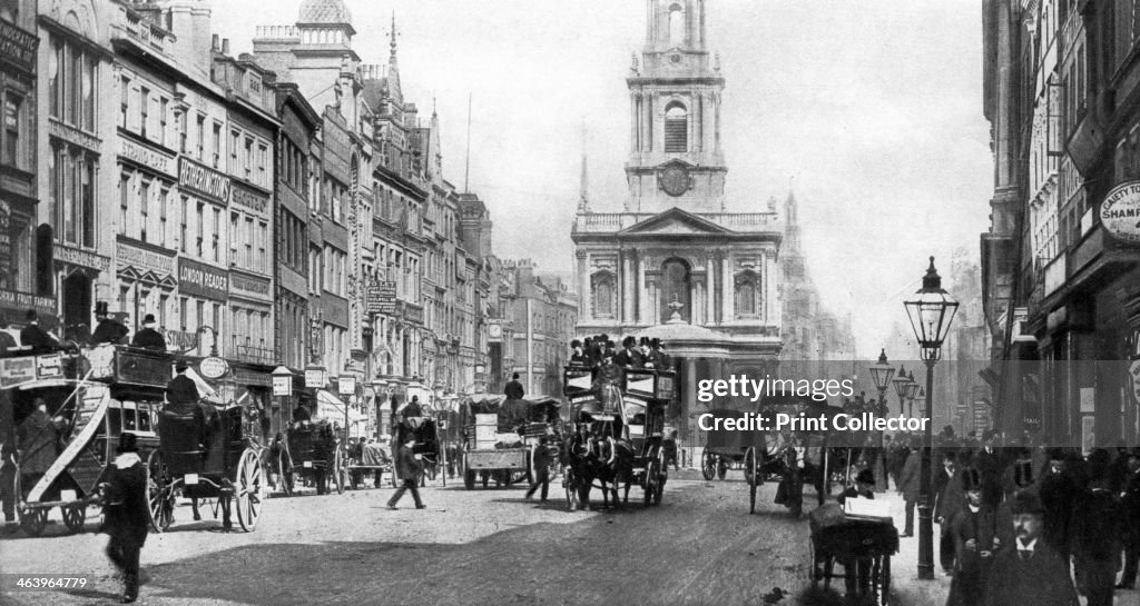 The Strand as it was in the days of Hansom cabs and tall hats, London, (1935).