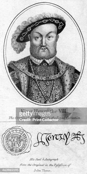 Henry VIII of England, . Portrait of King Henry who acceded in 1509.
