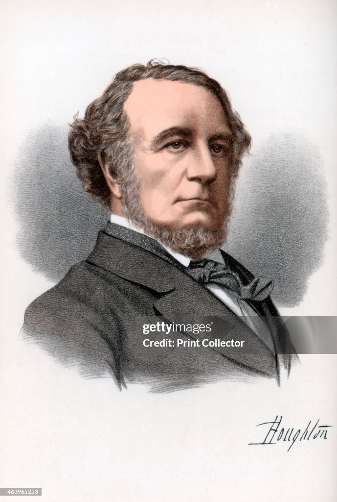 Richard Monckton Milnes, 1st Baron Houghton, English poet and politician, c1890.Artist: Cassell, Petter & Galpin