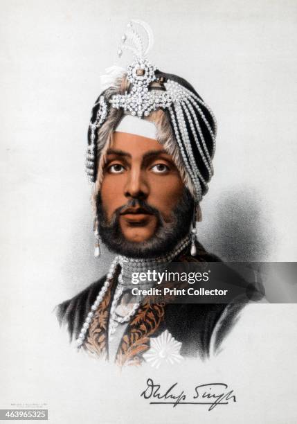 Duleep Singh, Sikh ruler, c1890. The son of the Maharaja Ranjit Singh, Duleep Singh was the Maharaja of Lahore and King of the Sikh Empire. He was...