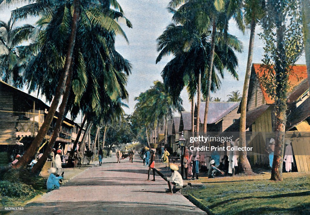 Street in Port Blair, Andaman and Nicobar Islands, Indian Ocean, c1890. Artist: Gillot