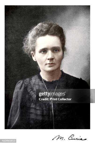 Marie Curie, Polish-born French physicist, 1917. Marie and her husband Pierre Curie continued the work on radioactivity started by Henri Becquerel....