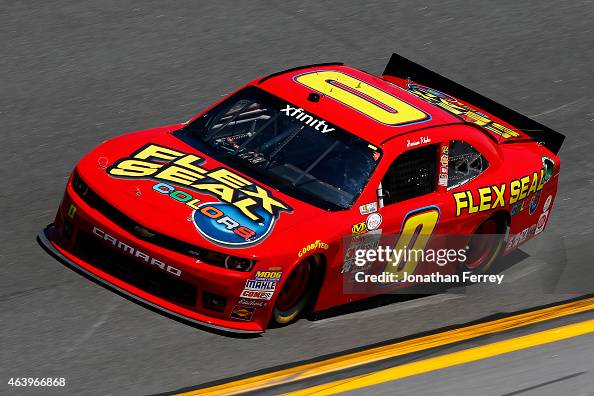 Harrison Rhodes Racing Harrison Rhodes, driver of the Flex Seal Colors Chevrolet, practices ...