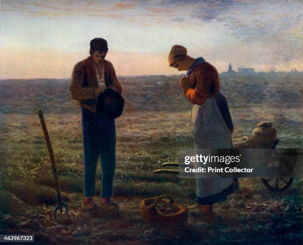 'The Angelus', 1857-1859, . A colour print from Famous Paintings, with an introduction by Gilbert Chesterton, Cassell and Company, .