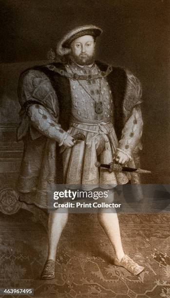 'Henry VIII', c1535, . Portrait of King Henry VIII who ruled 1509-1547. Illustration from Henry VIII, by A F Pollard, published by Goupil and Co, .