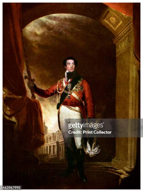 The Duke of Wellington, Irish-born British soldier and statesman, 19th century . Arthur Wellesley, 1st Duke of Wellington commanded the victorious...